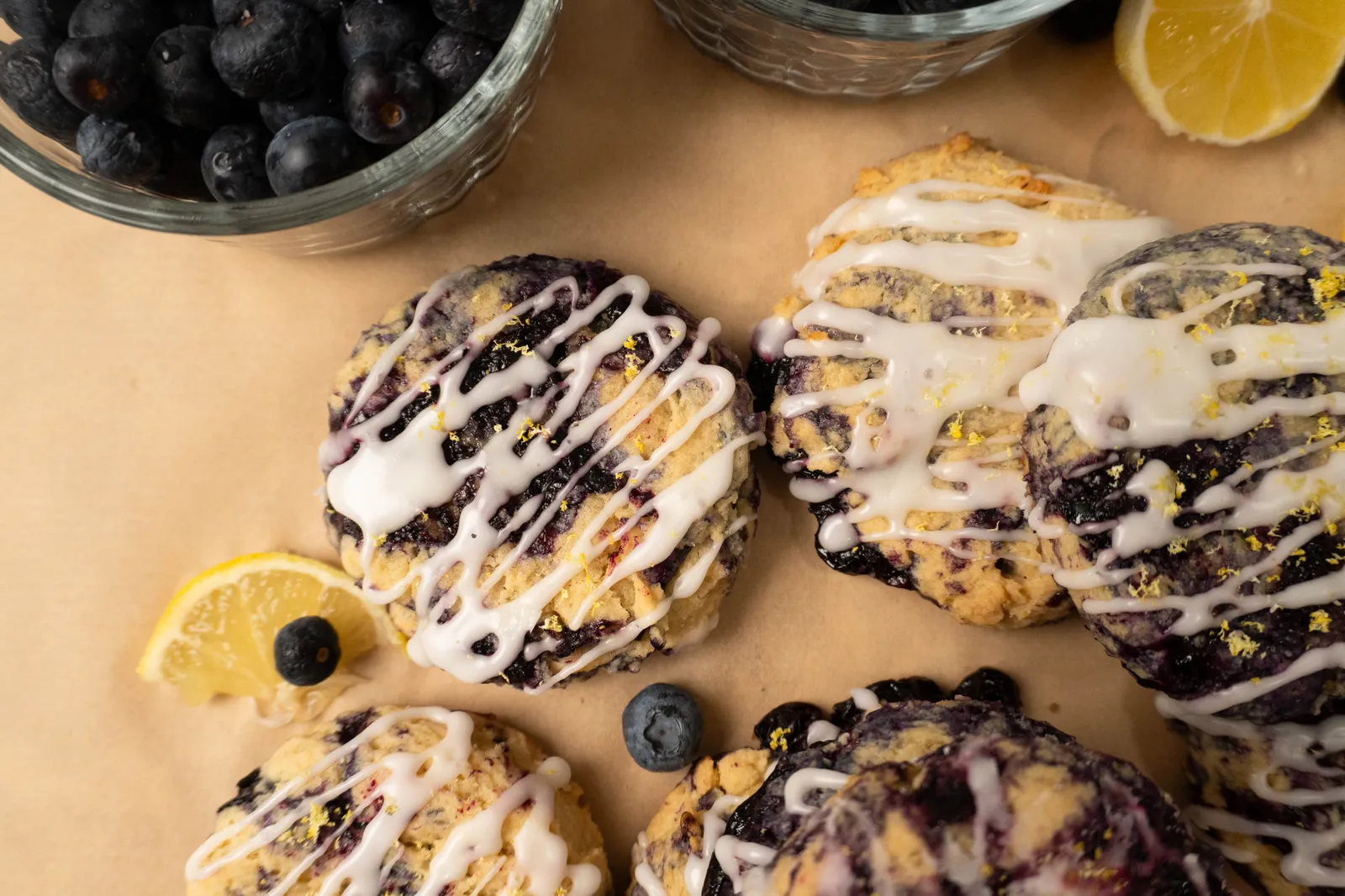 Lemon Blueberry Swirl Cookies